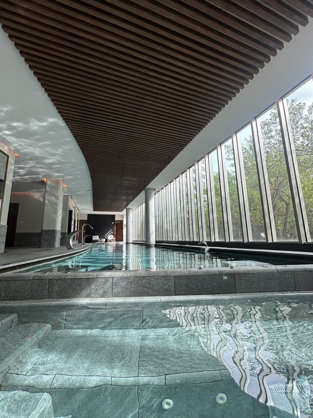 The indoor spa pool